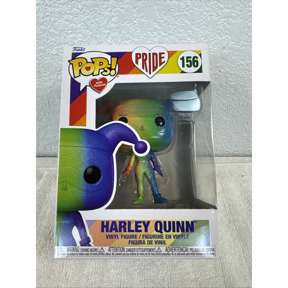 Funko Pop Pride Harley Quinn 156 DC Comics Rainbow Vinyl Figure Pride 2022